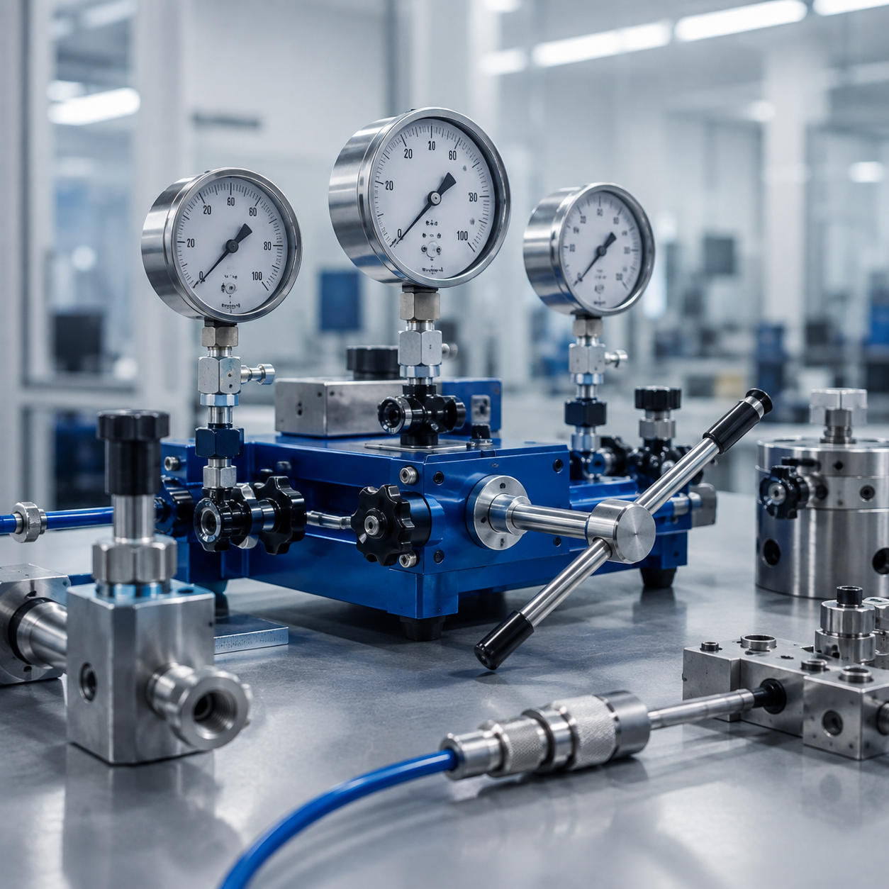 Pressure calibration setup